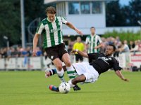002 Genemuiden Zaanlandia  26-08-2015: Voetbal: SC Genemuiden v Zaanlandia: Genemuiden/Stef vd velden (l) of Genemuiden, Kennedy Duarte Rocha (r) of Zaanlandia/KNVB beker