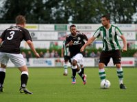 008 Genemuiden Zaanlandia  26-08-2015: Voetbal: SC Genemuiden v Zaanlandia: Genemuiden/Kennedy Rocha (l) of Zaanlandia, Erik Rotman of SC Genemuiden (r) /KNVB beker