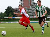 014 HZVV Genemuiden  12-09-2015: Voetbal: HZVV v SC Genemuiden: Hoogeveen/Erwin Breukelman (l) of HZVV, Jacco Riemens (r) of Genemuiden/Hoofdklasse C