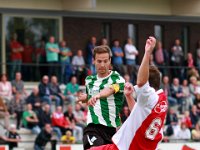 015 HZVV Genemuiden  12-09-2015: Voetbal: HZVV v SC Genemuiden: Hoogeveen/Anne van der Kolk (l) of Genemuiden, Pim de Jonge (6) of HZVV /Hoofdklasse C