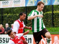 017 HZVV Genemuiden  12-09-2015: Voetbal: HZVV v SC Genemuiden: Hoogeveen/Nick Neumann (l),Jordi Beeksma (m) of HZVV, Jacco Riemens (r) of Genemuiden/Hoofdklasse C