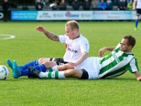 020 SVZW Genemuiden  26-09-2015: Voetbal: SVZW v SC Genemuiden: Wierden/Joshua ter Avest (l) of SVZW, Gieljan Tissingh (r) of Genemuiden/Hoofdklasse C