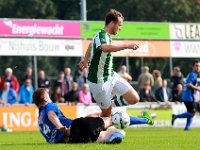 009 ACV Genemuiden  03-10-2015: Voetbal: ACV v SC Genemuiden: Assen/Erich Jongeling (l) of ACV, Jacco Riemens (r) of Genemuiden/Hoofdklasse C