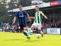 012 ACV Genemuiden  03-10-2015: Voetbal: ACV v SC Genemuiden: Assen/Erich Jongeling (l) of ACV, Anne vd Kolk (r) of Genemuiden/Hoofdklasse C