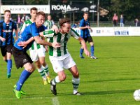 024 ACV Genemuiden  03-10-2015: Voetbal: ACV v SC Genemuiden: Assen/Erich Jongeling (l) of ACV, Stef vd Velden (r) of Genemuiden/Hoofdklasse C