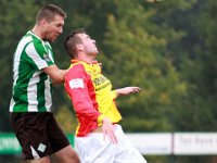 013 CSV Apeldoorn Genemuiden  17-10-2015: Voetbal: CSV Apeldoorn v SC Genemuiden: Apeldoorn/Tjeerd Korf (l) of Genemuiden, Jeremy Jonker (r) of CSV Apeldoorn/Hoofdklasse C