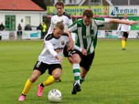 023 Genemuiden DOS'37  14-11-2015: Voetbal: SC Genemuiden v DOS 37: Genemuiden/Maarten Smit (l) of DOS '37, Jacco Riemens (r) of Genemuden/Hoofdklasse C