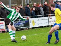 005 Staphorst Genemuiden  12-12-2015: Voetbal: Staphorst v SC Genemuiden: Staphorst/Job van Dalfsen (l) of Genemuiden, Ewald Koster (r) of Staphorst/Hoofdklasse C zaterdagamateurvoetbal