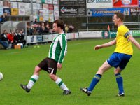 013 Staphorst Genemuiden  12-12-2015: Voetbal: Staphorst v SC Genemuiden: Staphorst/Patrick Lip (l) of Genemuiden, Rob Mijnheer (r) of Staphorst/Hoofdklasse C zaterdagamateurvoetbal