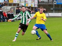 019 Staphorst Genemuiden  12-12-2015: Voetbal: Staphorst v SC Genemuiden: Staphorst/Tjeerd Korf (l) of Genemuiden, Frank van der Burg (r) of Staphorst/Hoofdklasse C zaterdagamateurvoetbal