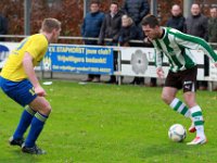020 Staphorst Genemuiden  12-12-2015: Voetbal: Staphorst v SC Genemuiden: Staphorst/Derrick Timmerman (l) of Staphorst, Tjeerd Korf (r) of Genemuiden/Hoofdklasse C zaterdagamateurvoetbal