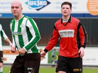 007 2016 Genemuiden Hardegarijp  06-02-2016: Voetbal: SC Genemuiden v Hardegarijp: Genemuiden/Miker vd Kooy (l) of Genemuiden, Berwout Beimers (r) of Hardegarijp/KNVB districtsbeker Noord