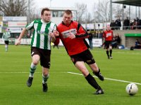 009 2016 Genemuiden Hardegarijp  06-02-2016: Voetbal: SC Genemuiden v Hardegarijp: Genemuiden/Sijmon Eenkhoorn (l) of Genemuiden, Gert-Jan Spindelaar (r) of Hardegarijp/KNVB districtsbeker Noord