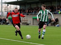 020 2016 Genemuiden Hardegarijp  06-02-2016: Voetbal: SC Genemuiden v Hardegarijp: Genemuiden/Gert-Jan Spindelaar (l) of Hardegarijp, Stef van der Velden (r) of Genemuiden/KNVB districtsbeker Noord