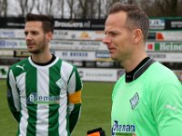 004 2016 Genemuiden ACV  20-02-2016: Voetbal: SC Genemuiden v ACV: Genemuiden/ Anne van der Kolk (l), Alkbert Flier (r) of Genemuiden  /Hoofdklasse C zaterdagamateurs