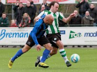 012 2016 Genemuiden ACV  20-02-2016: Voetbal: SC Genemuiden v ACV: Genemuiden/ Angelo Cijntje (l) of ACV, Patrick Lip (r) of Genemuiden /Hoofdklasse C zaterdagamateurs