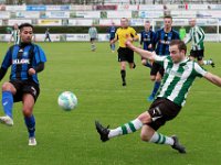 028 2016 Genemuiden ACV  20-02-2016: Voetbal: SC Genemuiden v ACV: Genemuiden/ Eduard de Jonge Rosa (l) of ACV, Sijmon Eenkhoorn (r) of Genemuiden /Hoofdklasse C zaterdagamateurs