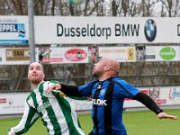 033 2016 Genemuiden ACV  20-02-2016: Voetbal: SC Genemuiden v ACV: Genemuiden/ Martijn Jansen (l) of Genemuiden, Cijntje Angelo (r) of ACV /Hoofdklasse C zaterdagamateurs