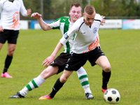 013 2016 Drachtster Boys Genemuiden  30-04-2016: Voetbal: Drachtster Boys v Genemuiden: Drachten / Siebren Visscher (l) of Genemuiden, Richard Hamstra (r) of Drachtster Boys / Hoofdklasse C zaterdag amateurvoetbal