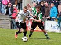 014 2016 Drachtster Boys Genemuiden  30-04-2016: Voetbal: Drachtster Boys v Genemuiden: Drachten / Richard Hamstra (l) of Drachtster Boys, Patrick Lip (r) of Genemuiden / Hoofdklasse C zaterdag amateurvoetbal