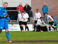 027 2016 Drachtster Boys Genemuiden  30-04-2016: Voetbal: Drachtster Boys v Genemuiden: Drachten / Albert Flier (l) of Genemuiden and team of Drachtster Boys / Hoofdklasse C zaterdag amateurvoetbal