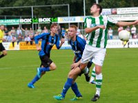 015 2016 ACV Assen SC Genemuiden  20-08-2016: Voetbal: ACV v SC Genemuiden: Assen/Arjen Hagenauw 9l) of Assen, Erik Rotman (r) of Genemuiden/Hoofdklasse B zaterdagamateurvoetbal