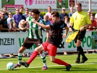 005 2016 Genemuiden Flevo Boys  27-08-2016: Voetbal: SC Genemuiden v Flevo Boys: Genemuiden/ Danny Menting (l) of Genemuiden, Roelof Strikwerda (r) of Flevo Boys/ Zaterdagamateurvoetbal hoofdklasse B/