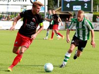 038 2016 Genemuiden Flevo Boys  27-08-2016: Voetbal: SC Genemuiden v Flevo Boys: Genemuiden / Aran Boer (l) of Flevo Boys, Robert Boes (r) of Genemuiden / Zaterdagamateurvoetbal hoofdklasse B/