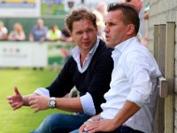 041 2016 Genemuiden Flevo Boys  27-08-2016: Voetbal: SC Genemuiden v Flevo Boys: Genemuiden / Coaches Marc Hegeman (l), Jan van Raalte (r) of Genemuiden / Zaterdagamateurvoetbal hoofdklasse B/