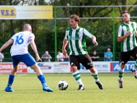 018 2016 Urk-Genemuiden  10-09-2016: Voetbal: SV Urk v SC Genemuiden: Urk / Patrick Lip (l), Erik Rotman (r) of genemuiden / Hoofdklasse B, zaterdagamateurvoetbal /