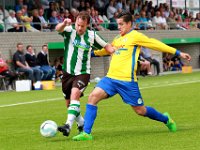 003 2016 Genemuiden ASVDronten  17-09-2016: Voetbal: SC Genemuiden v ASV Dronten: Genemuiden / Patrick Lip (l) of Genemuiden, Maurizio Sleurink (r) of ASV Dronten /  Hoofdklasse B zaterdagamateurvoetbal /