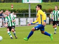 009 2016 Genemuiden ASVDronten  17-09-2016: Voetbal: SC Genemuiden v ASV Dronten: Genemuiden / Robert Boes (l) of Genemuiden, Maurizio Sleurink (r) of ASV Dronten /  Hoofdklasse B zaterdagamateurvoetbal /