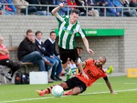 005 2016 Genemuiden Sparta Nijkerk  01-10-2016: Voetbal: SC Genemuiden v Sparta Nijkerk: Genemuiden/ Hoofdklasse B zaterdagamateurvoetbal/ Wouter van der Molen (l) of Genemuiden,  Sefanja Davids (r) of Sparta Nijkerk / : Wouter van der Molen, Sefanja Davids