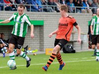 011 2016 Genemuiden Sparta Nijkerk  01-10-2016: Voetbal: SC Genemuiden v Sparta Nijkerk: Genemuiden/ Hoofdklasse B zaterdagamateurvoetbal/ Christian Riemens (l) of Genemuiden, Rick Boersma (m) of Sparta Nijkerk, Martijn jansen (r) of Genemuiden / : SC Genemuiden, Sparta Nijkerk, Christian Riemens, Rick Boersma, Martijn jansen
