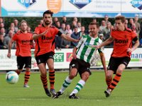 024 2016 Genemuiden Sparta Nijkerk  01-10-2016: Voetbal: SC Genemuiden v Sparta Nijkerk: Genemuiden/ Hoofdklasse B zaterdagamateurvoetbal/ Bilal Amarzagouio (l) of Sparta Nijkerk, Anne van der Kolk (m) of Genemuiden, Sebastian van Kammen (r) of Sparta Nijkerk / : SC Genemuiden, Sparta Nijkerk, Bilal Amarzagouio, Anne van der Kolk, Sebastian van Kammen