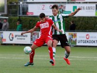 033 2016 Genemuiden Barneveld  05-11-2016: Voetbal: SC Genemuiden v SDVB: Genemuiden / Ricardo Mengerink (l) of SDV Barneveld, Dirk Muis (r) of Genemuiden / : SC Genemuiden, SDVB, SDV Barneveld, Ricardo Mengerink, Dirk Muis