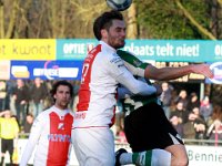 013 2017 Flevo Boys Genemuiden  21-01-2017: Voetbal: Flevo Boys v SC Genemuiden: Emmeloord/Geert-Arend Roorda (l), Tjisse Kerkstra of Flevo Boys/ : SC Genemuiden, Flevo Boys, Hoofdklasse B, Zaterdagamateurvoetbal, Geert-Arend Roorda, Tjisse Kerkstra