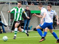 003 2017 Genemuiden Urk  04-02-2017: Voetbal: SC Genemuiden v Urk: Genemuiden/Anne van der Kolk (l) of Genemuiden, Gerrit Tol (r) of Urk/ : SC Genemuiden, SV Urk, Hoofdklasse B, Zaterdagamateurvoetbal, Anne van der Kolk, Gerrit Tol