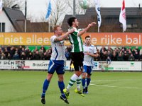 037 2017 Genemuiden Urk  04-02-2017: Voetbal: SC Genemuiden v Urk: Genemuiden/Maarten van Dijkhuizen (l) of Urk, Danny Menting (m) of Genemuiden, Lucas Nagel (r) of Urk/ : SC Genemuiden, SV Urk, Hoofdklasse B, Zaterdagamateurvoetbal, Maarten van Dijkhuizen, Danny Menting, Lucas Nagel