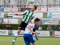 042 2017 Genemuiden Urk  04-02-2017: Voetbal: SC Genemuiden v Urk: Genemuiden/Rick Doorn (l) of Genemuiden, Jelle de Boer (r) of Urk/ : SC Genemuiden, SV Urk, Hoofdklasse B, Zaterdagamateurvoetbal, Rick Doorn, Jelle de Boer