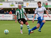 043 2017 Genemuiden Urk  04-02-2017: Voetbal: SC Genemuiden v Urk: Genemuiden/Mike van der Kooy (l) of Genemuiden, Harmen de Boer (r) of Urk/ : SC Genemuiden, SV Urk, Hoofdklasse B, Zaterdagamateurvoetbal, Mike van der Kooy, Harmen de Boer