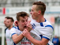 051 2017 Genemuiden Urk  04-02-2017: Voetbal: SC Genemuiden v Urk: Genemuiden/Marinus Snoek (l), Riekelt nentjes (r) of Urk/ : SC Genemuiden, SV Urk, Hoofdklasse B, Zaterdagamateurvoetbal, Marinus Snoek, Riekelt Nentjes