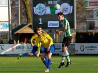 040 2017 Genemuiden Staphorst  18-02-2017: Voetbal: SC Genemuiden v Staphorst: Genemuiden/Ruben Kin (l) of Staphorst, Dirk Muis (r) of Genemuiden : SC Genemuiden, v.v.Staphorst, Hoofdklasse B, Zaterdagamateurvoetbal, Ruben Kin, Dirk Muis