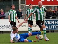 005 2017 Barneveld Genemuiden  11-03-2017: Voetbal: SDV Barneveld v SC Genemuiden: Barneveld/Rob Knul (l) of Barneveld, Mike van der Kooy (r) of Genemuiden/ : SC Genemuiden, SDV Barneveld, Hoofdklasse B, Zaterdagamateurvoetbal, Rob Knul, Mike van der Kooy