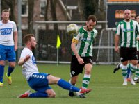 014 2017 Barneveld Genemuiden  11-03-2017: Voetbal: SDV Barneveld v SC Genemuiden: Barneveld/Kevin Ooms (l) of Barneveld, Jacco Riemens (r) of Genemuiden/ : SC Genemuiden, SDV Barneveld, Hoofdklasse B, Zaterdagamateurvoetbal, Kevin Ooms, Jacco Riemens, Mike van der Kooy