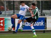 015 2017 Barneveld Genemuiden  11-03-2017: Voetbal: SDV Barneveld v SC Genemuiden: Barneveld/Ricardo Mengerink (l) of Barneveld, Wouter van der Molen (r) of Genemuiden/ : SC Genemuiden, SDV Barneveld, Hoofdklasse B, Zaterdagamateurvoetbal, Ricardo Mengerink, Wouter van der Molen