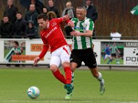 013 2017 Genemuiden DOVO  18-03-2017: Voetbal: SC Genemuiden v DOVO: Genemuiden/Bart van Brakel (l) of DOVO, Omar Kavak (r) of Genemuiden/ : SC Genemuiden, DOVO Veenendaal, Zaterdag amateurvoetbal, Bart van Brakel, Omar Kavak