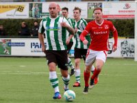 029 2017 Genemuiden DOVO  18-03-2017: Voetbal: SC Genemuiden v DOVO: Genemuiden/Mike van der Kooy (l) of Genemuiden, Aron Koning (r) of DOVO/ : SC Genemuiden, DOVO Veenendaal, Zaterdag amateurvoetbal, Mike van der Kooy, Aron Koning