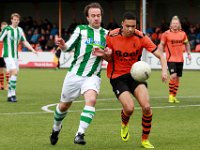 002 2017 Sparta Nijkerk Genemuiden  08-04-2017: Voetbal: Sparta Nijkerk v SC Genemuiden: Nijkerk/Patrick Lip (l) of Genemuiden, Janic Makizodila  (r) of Nijkerk/ : SC genemuiden, Sparta Nijkerk, Zaterdagamateurvoetbal, Hoofdklasse B, Patrick Lip, Janic Makizodila