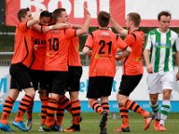 003 2017 Sparta Nijkerk Genemuiden  08-04-2017: Voetbal: Sparta Nijkerk v SC Genemuiden: Nijkerk/Team of Nijkerk/ : SC genemuiden, Sparta Nijkerk, Zaterdagamateurvoetbal, Hoofdklasse B, Christian Riemens